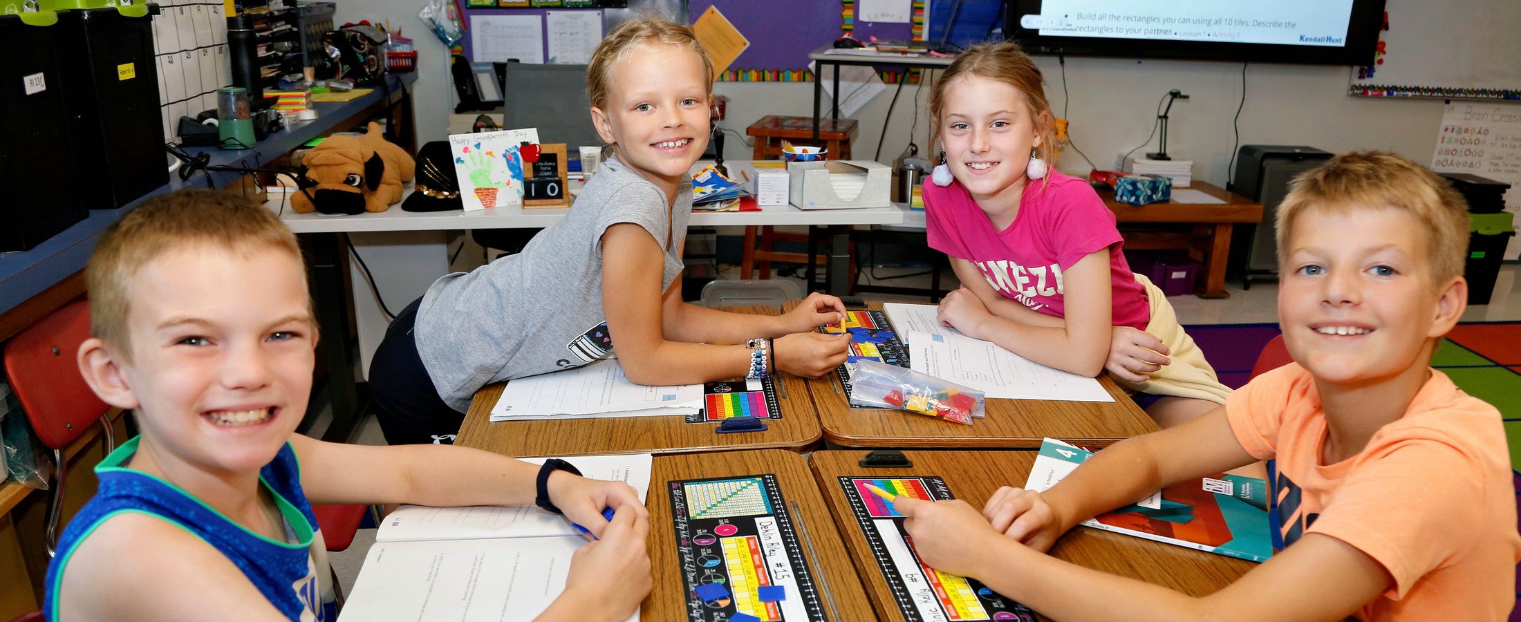 RI students at desks