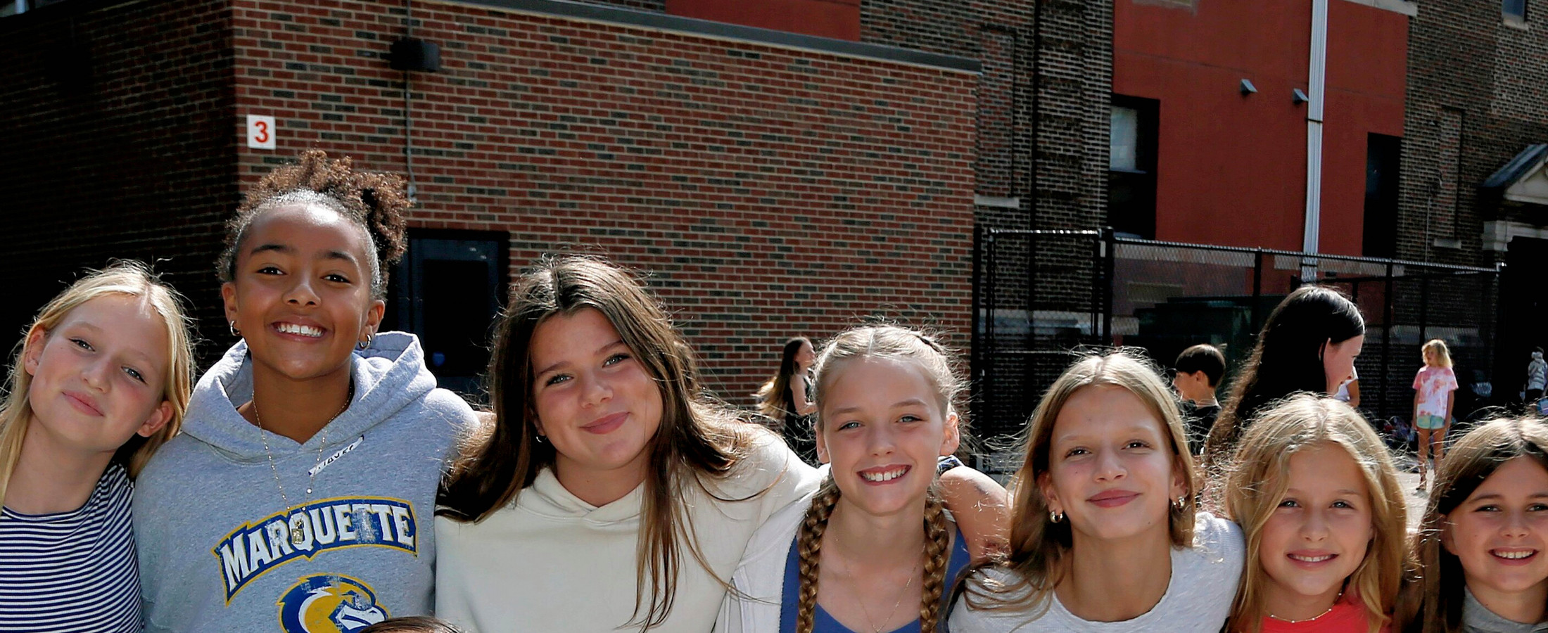 MS students on playground