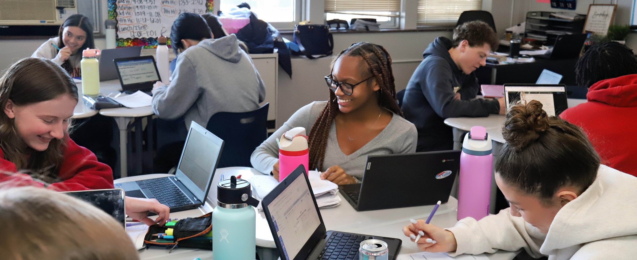 HS students at desks