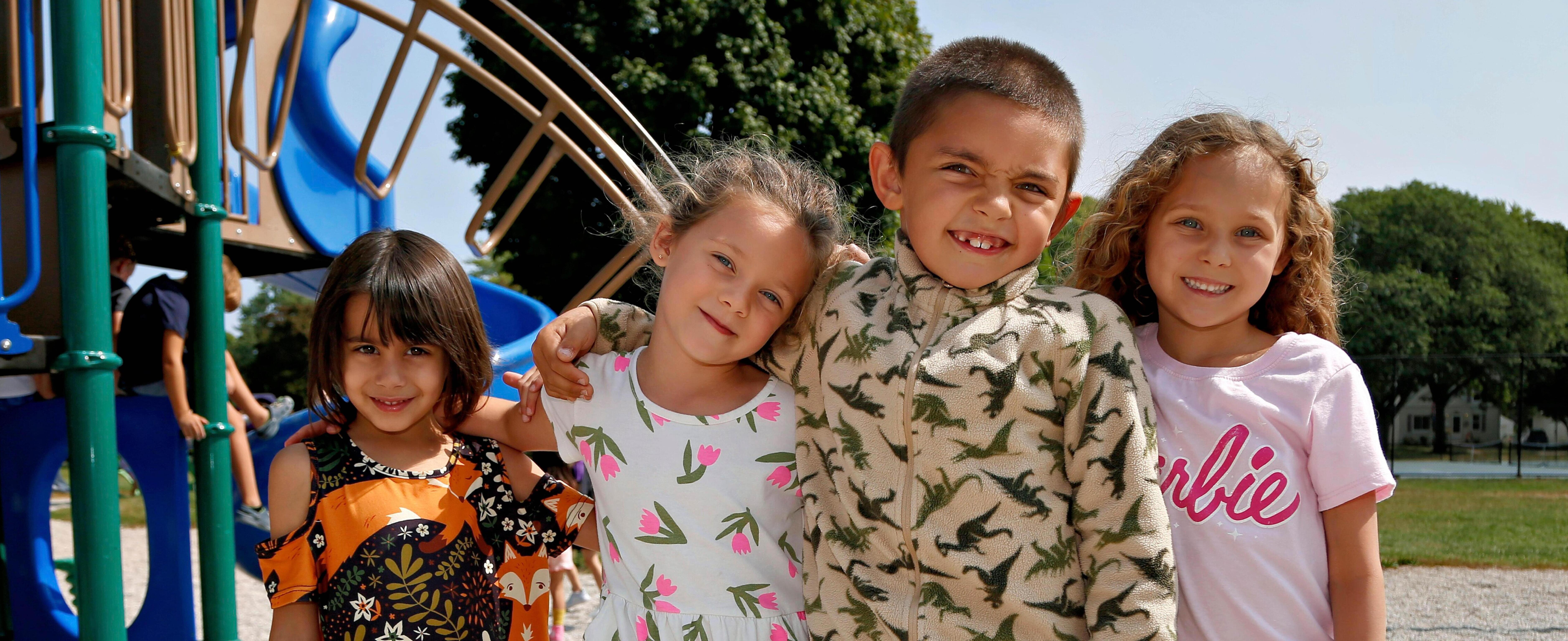 Cumberland students on playground