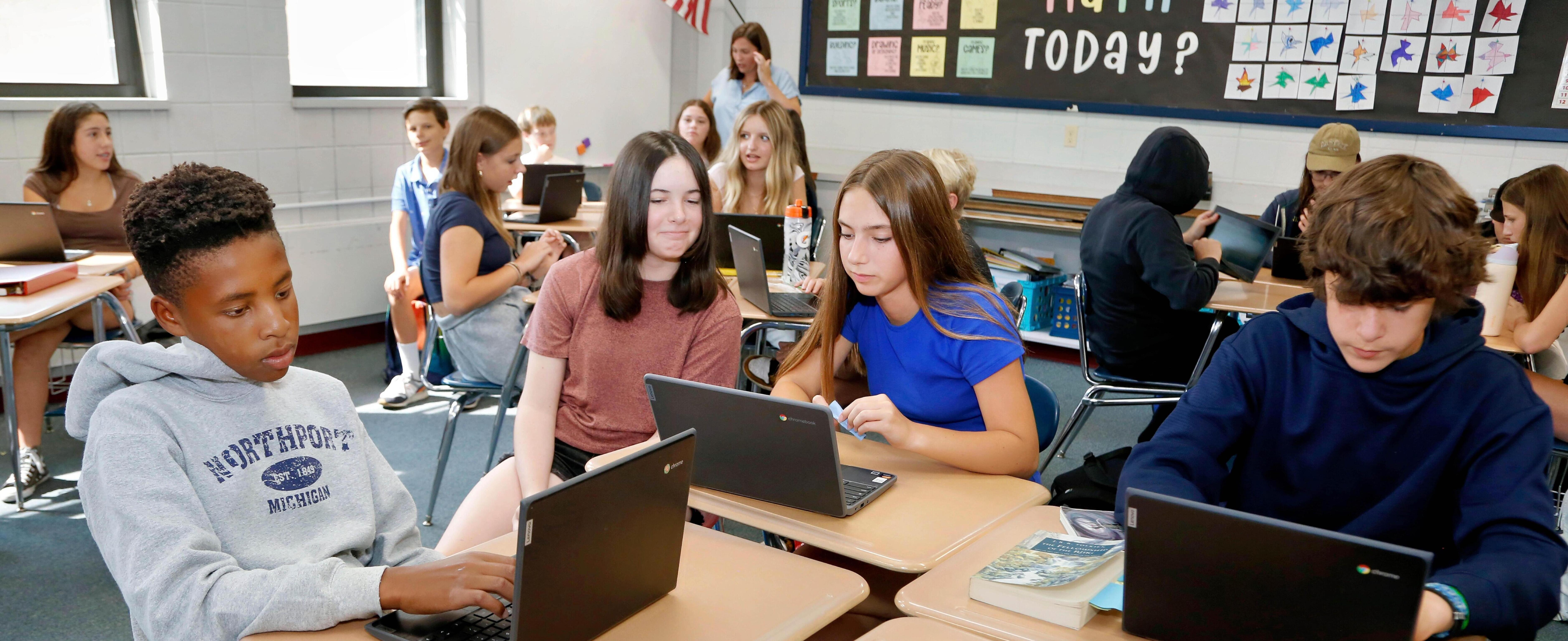 Students at desks