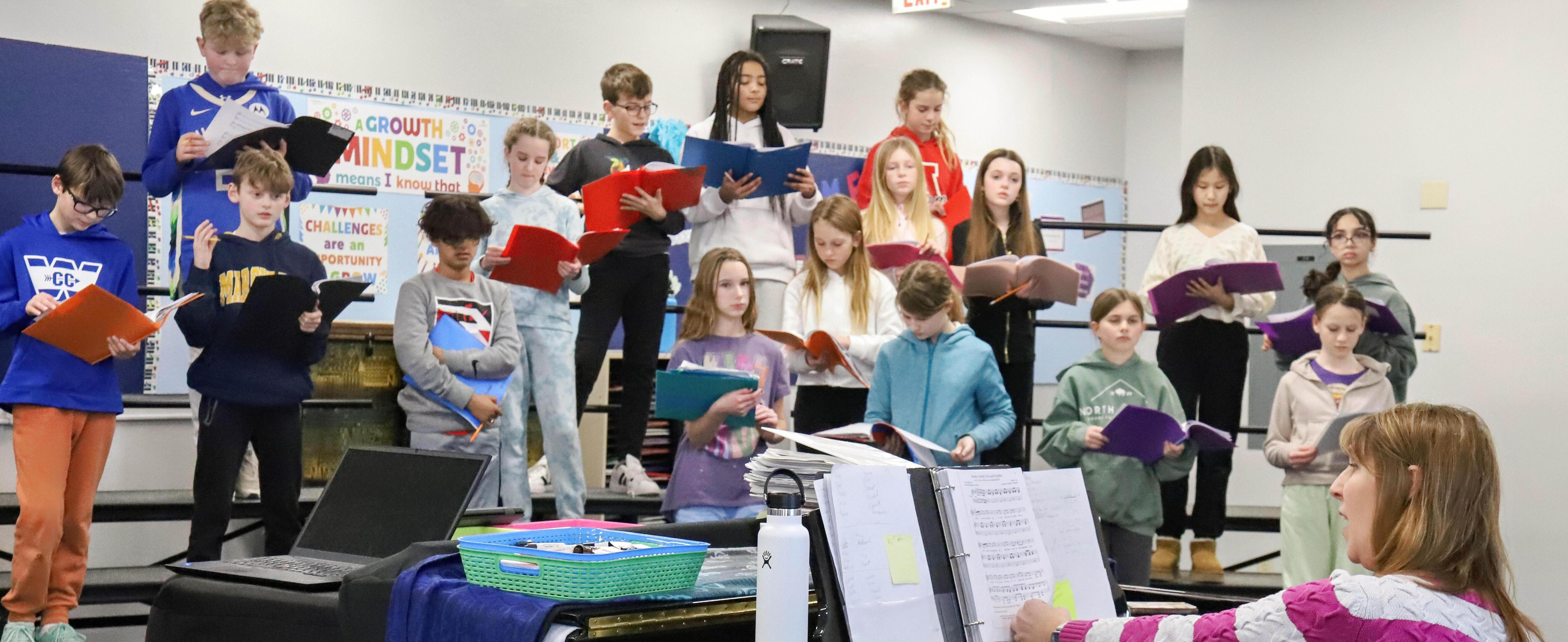 Students in choir